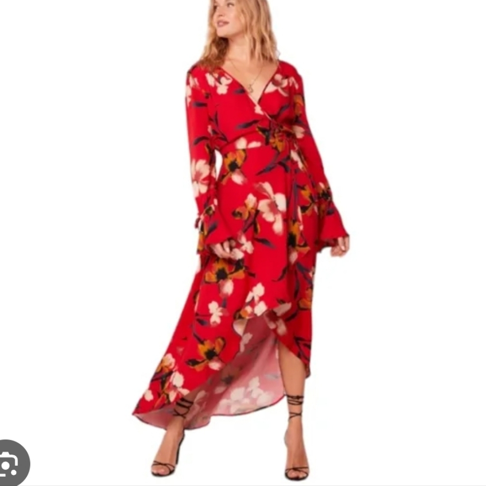 NWT Band Of The Free Red Polly Wrap Dress XS